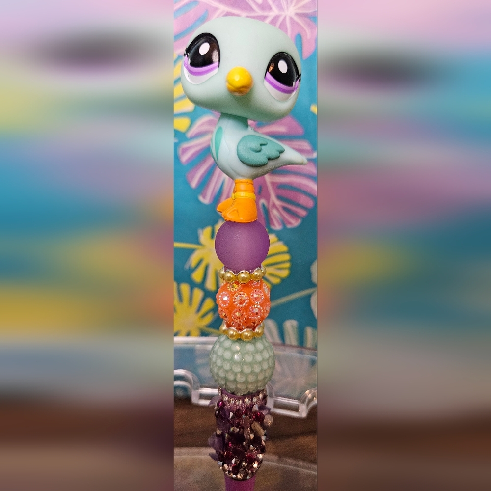 HANDMADE Beaded Pen- LPS Seagull